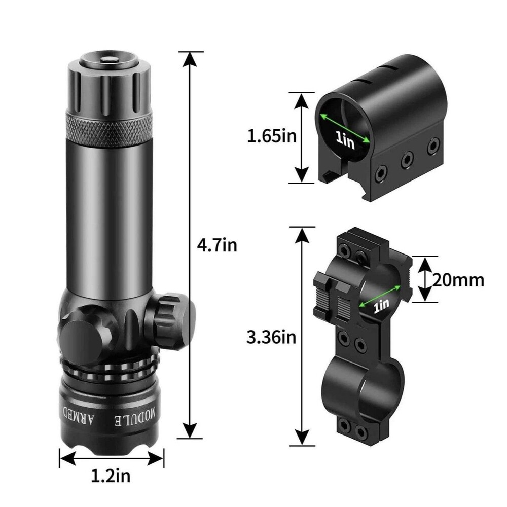 Hunting Red Laser Sight Adjustable Mount Escort Bull Tac 12 Gauge Tactical Rail+